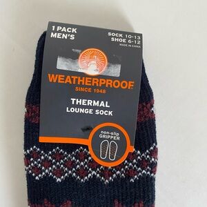 Weatherproof Men’s Thermal Socks - Christmas Themed, Non-Slip, Size 10-13